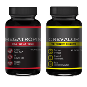 two bottles of crevalor and megatropin